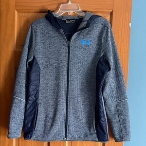 Under Armour Kids' Heather Gray and Navy Puffer Jacket